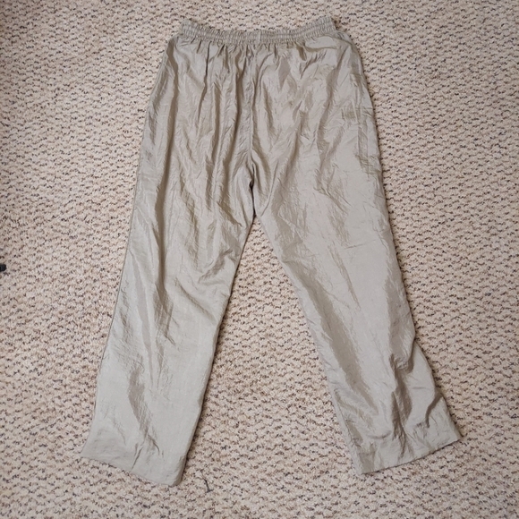 Cabin Creek Womens XL Pull On Pants Champaign Gold Windbreaker 80s 90s Athletic - Picture 13 of 13